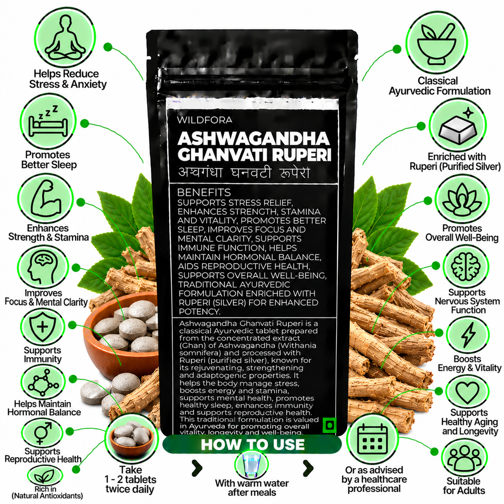 Ashwagandha Ghanvati Ruperi | अश्वगंधा घन वती रुपेरी Benefits