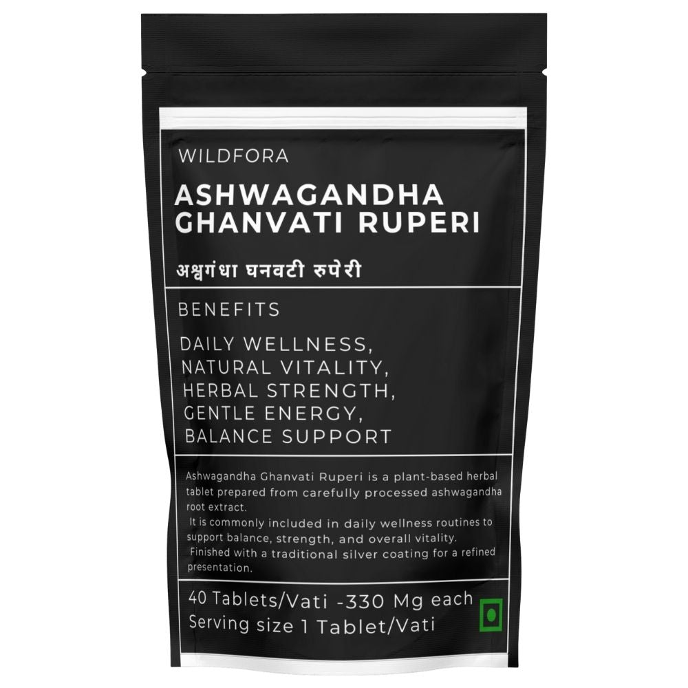 Ashwagandha Ghanvati Ruperi | अश्वगंधा घन वती रुपेरी