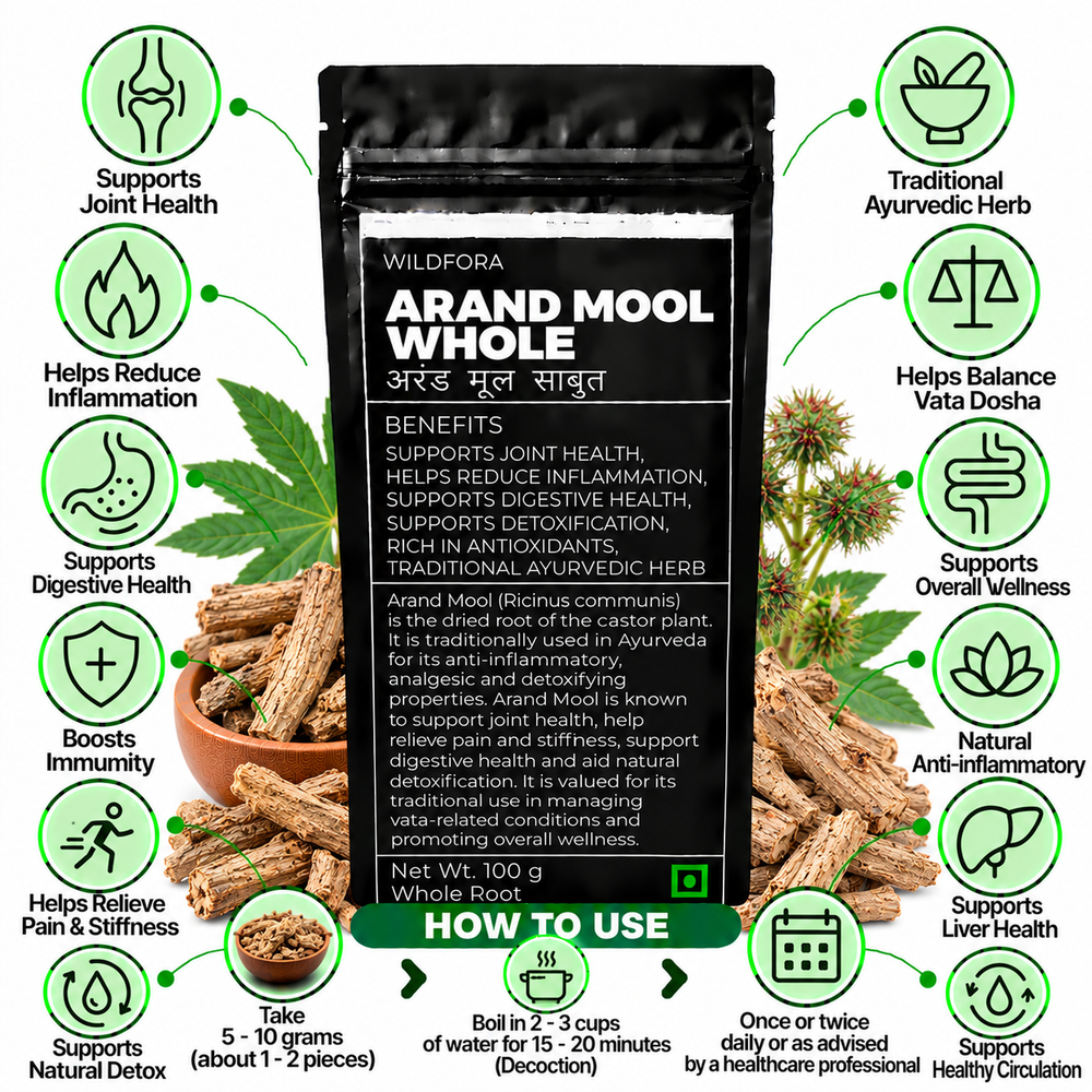 Arand Mool Whole Ricinus Communis Castor Root Herbal Benefits