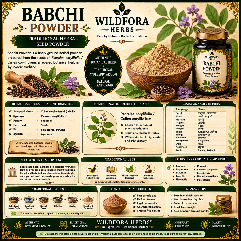 Babchi Powder Psoralea Corylifolia | Natural Herbal Powder