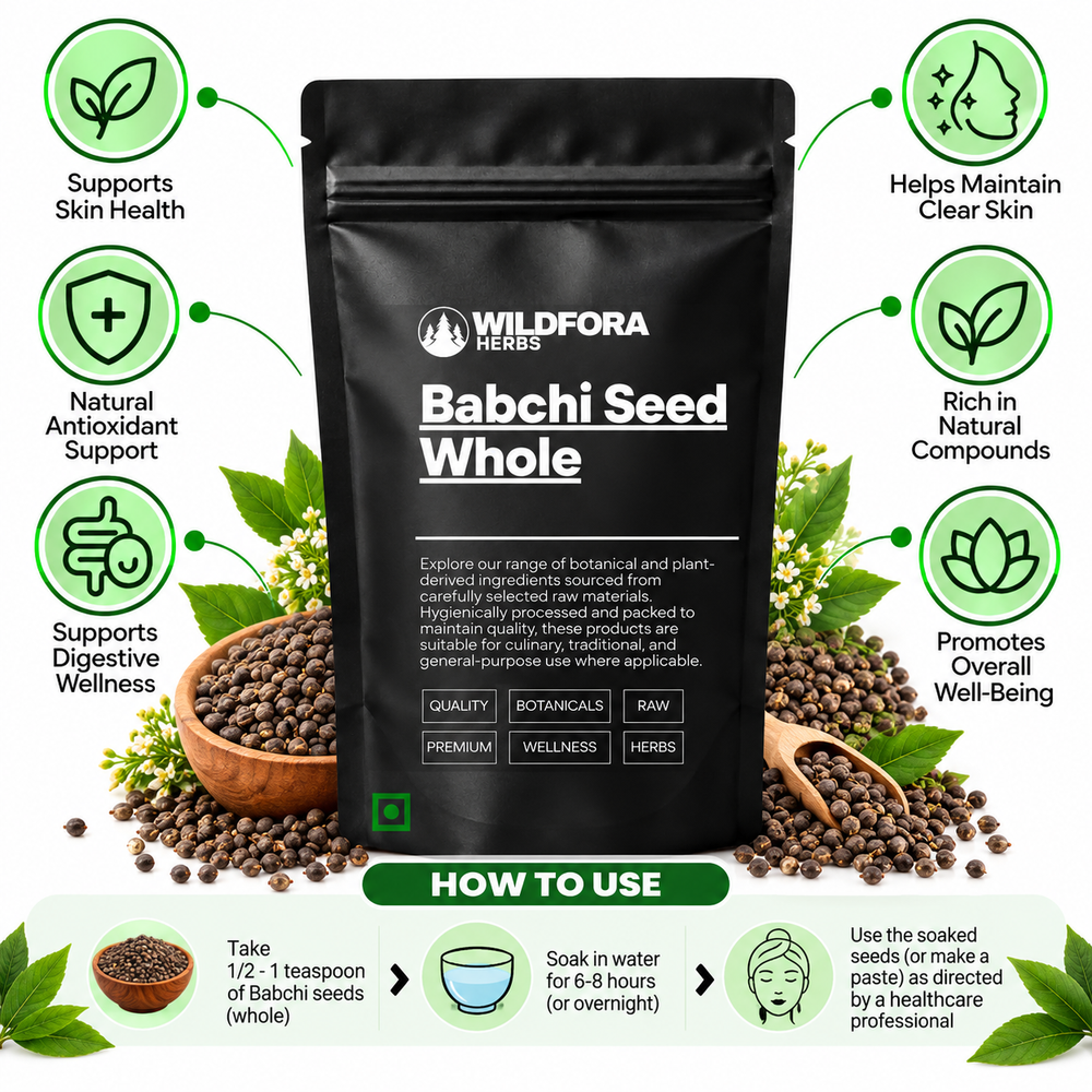 Babchi Seeds Whole Psoralea Corylifolia Purple Fleabane Seeds Benefits