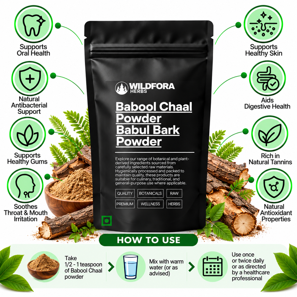 Babool Chaal Powder Babul Bark | Vachellia Nilotica Herbal Powder Benefits