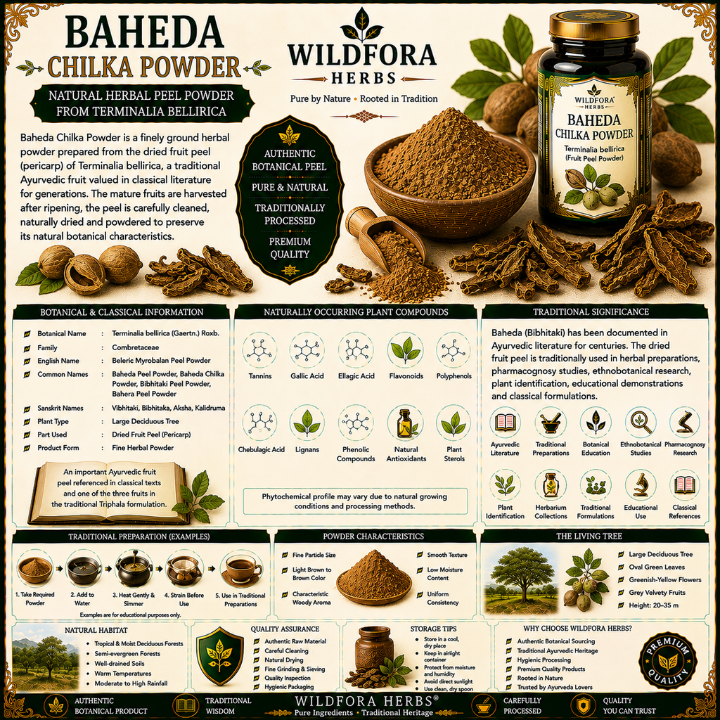 Baheda Chilka Powder Terminalia Bellirica | Baheda Peel Herbal Powder