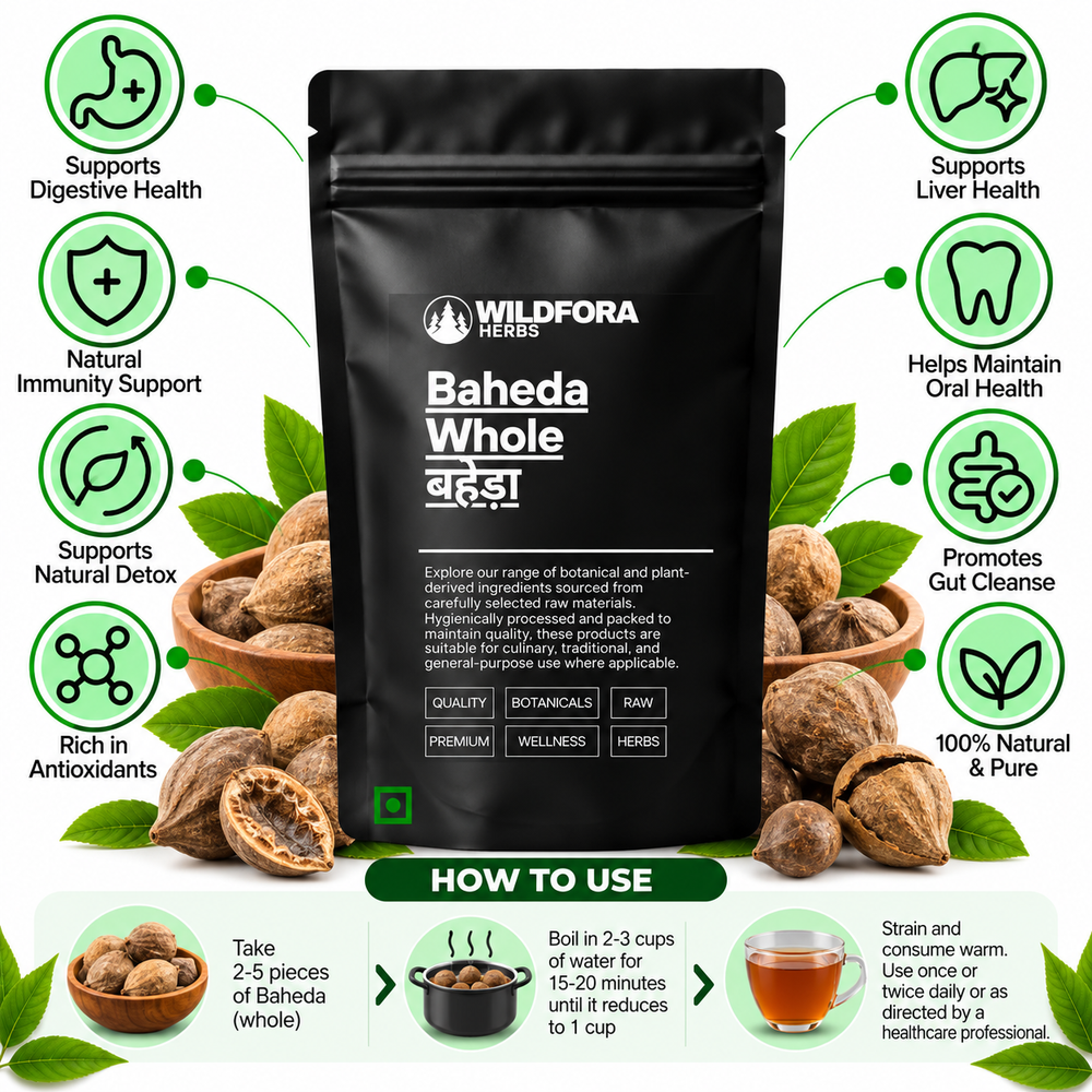Baheda Whole Terminalia Bellirica Natural Herbal Fruit Benefits