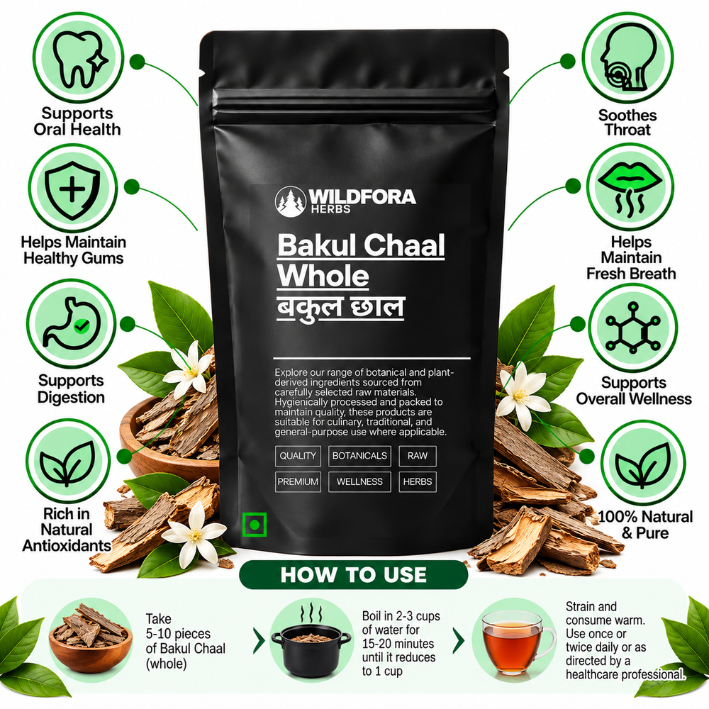 Bakul Chaal Whole Mimusops Elengi Natural Herbal Bark Benefits