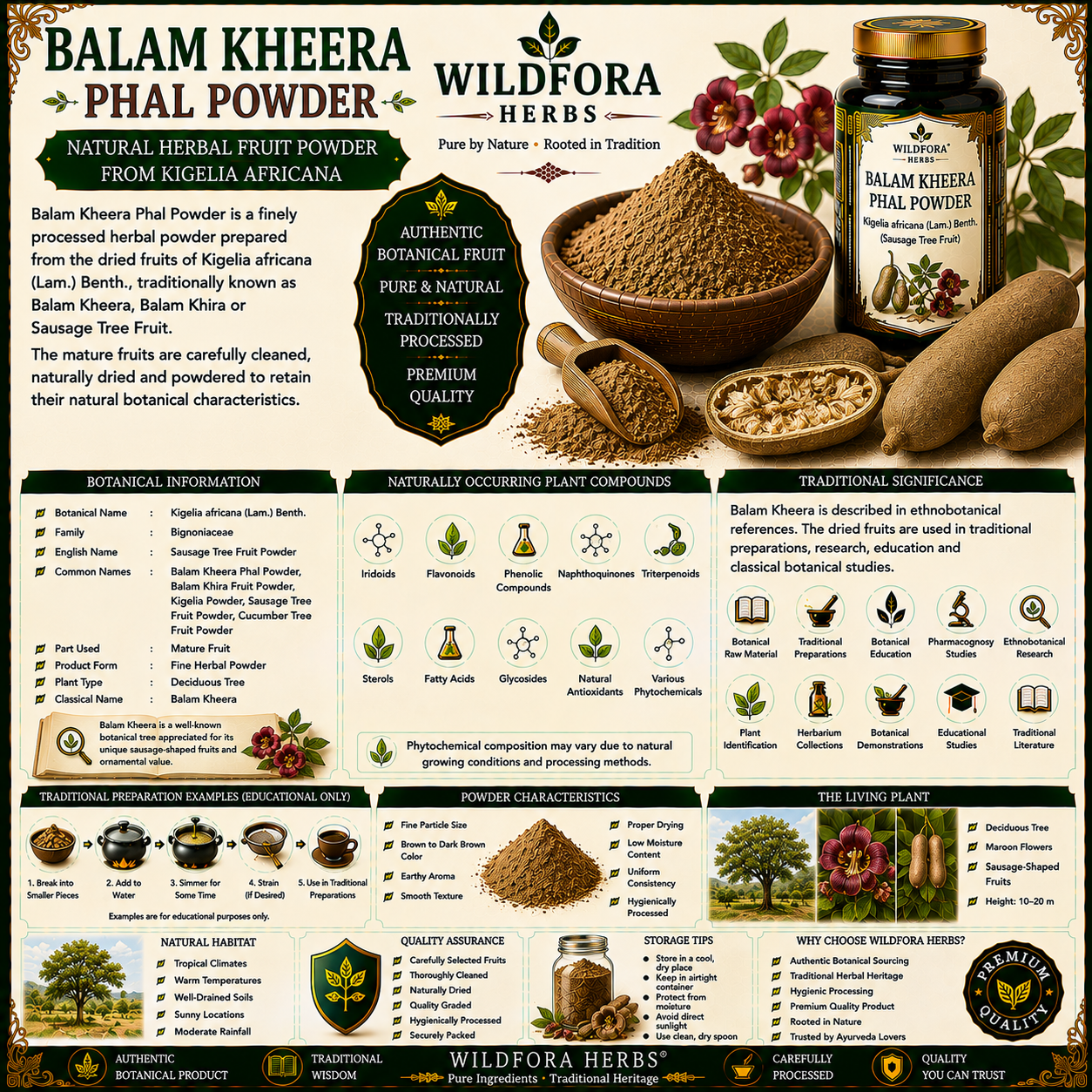 Balam Kheera Phal Powder (Kigelia africana) – Premium Herbal Fruit Powder Guide