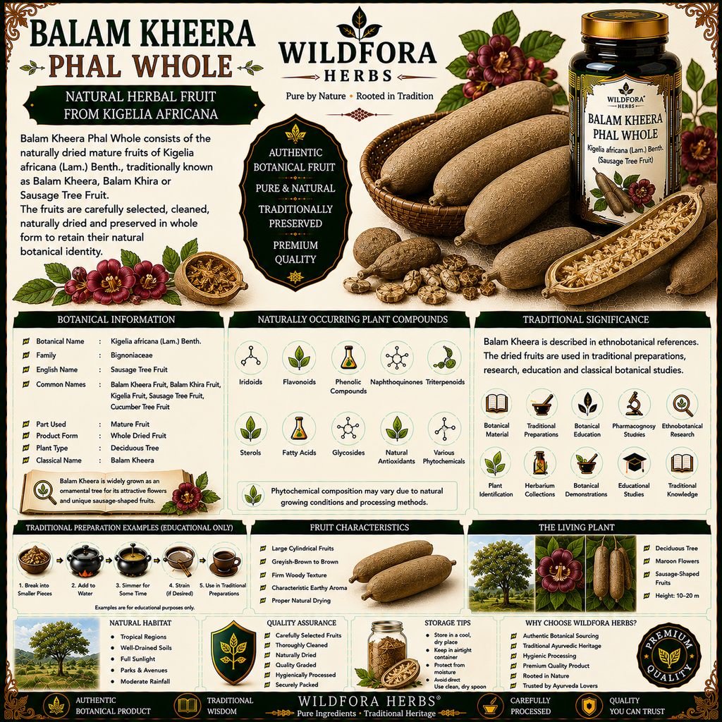 Balam Kheera Phal Whole Kigelia Africana Natural Herbal Fruit