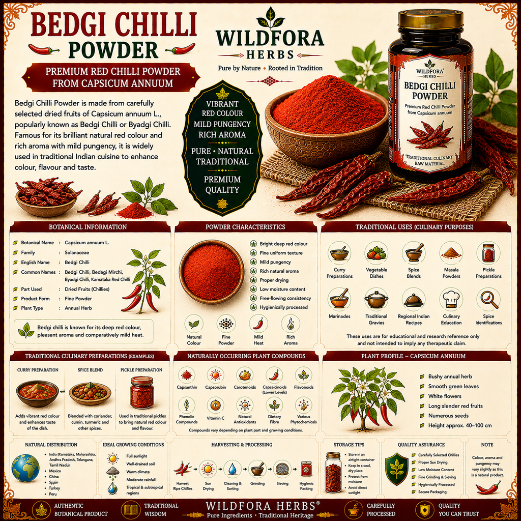Bedgi Chilli Powder Capsicum Annuum | Bedagi Mirchi Powder