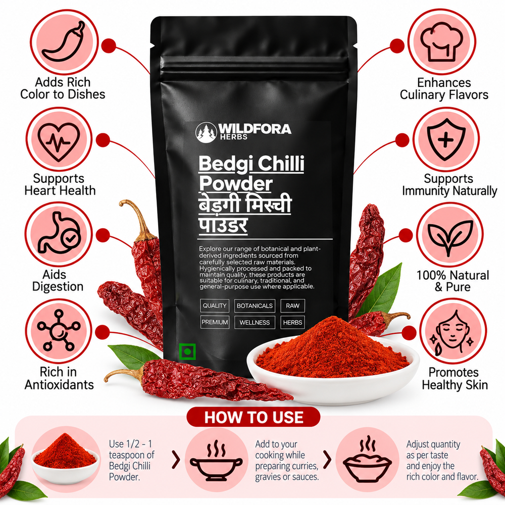 Bedgi Chilli Powder Capsicum Annuum | Bedagi Mirchi Powder Benefits