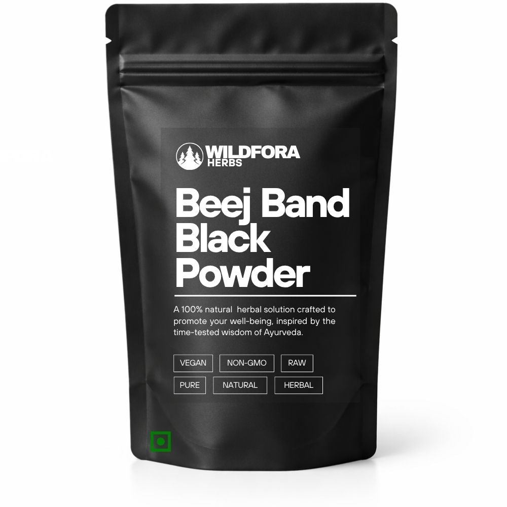 beej band powder, beejband kala, herbal powder, natural supplement, wildfora, herbal wellness, ayurvedic powder, traditional herb, polyherbal blend, herbal mix