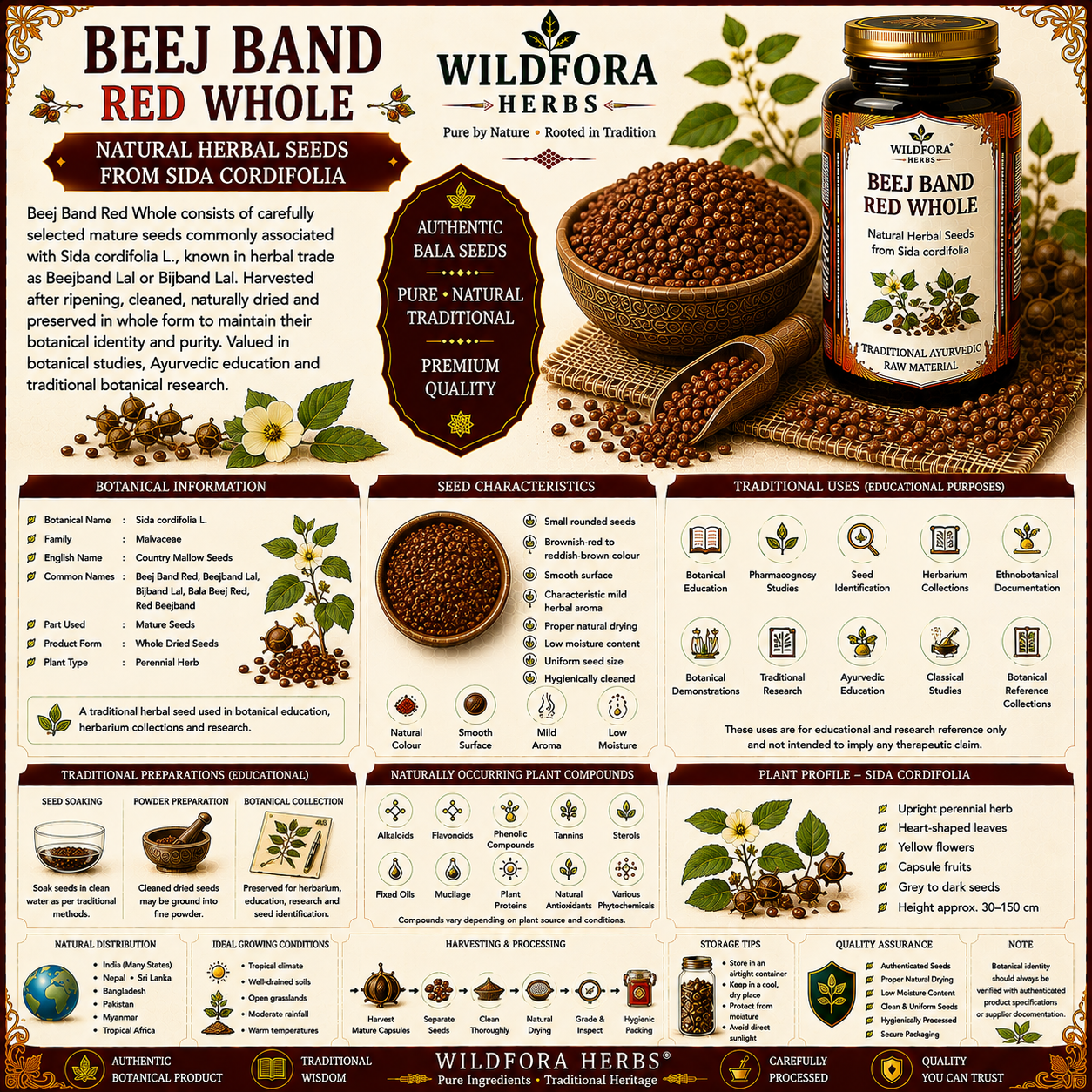 Beej Band Red Whole Herbal Seeds Natural Product