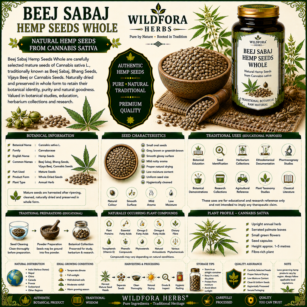 Beej Sabaj Hemp Seeds Whole Cannabis Sativa Natural