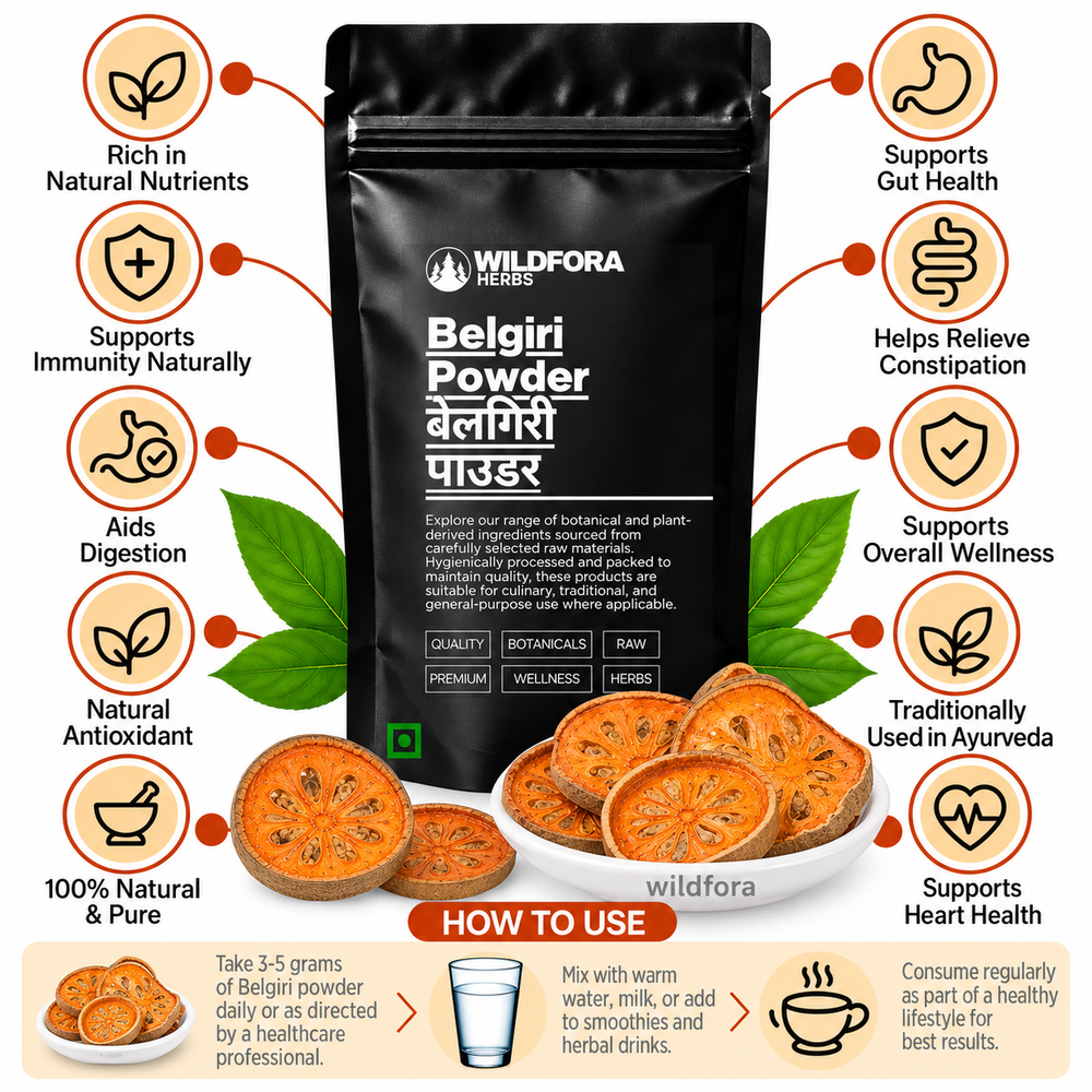 Belgiri Powder Bel Bael Giri | Aegle Marmelos Herbal Powder Benefits