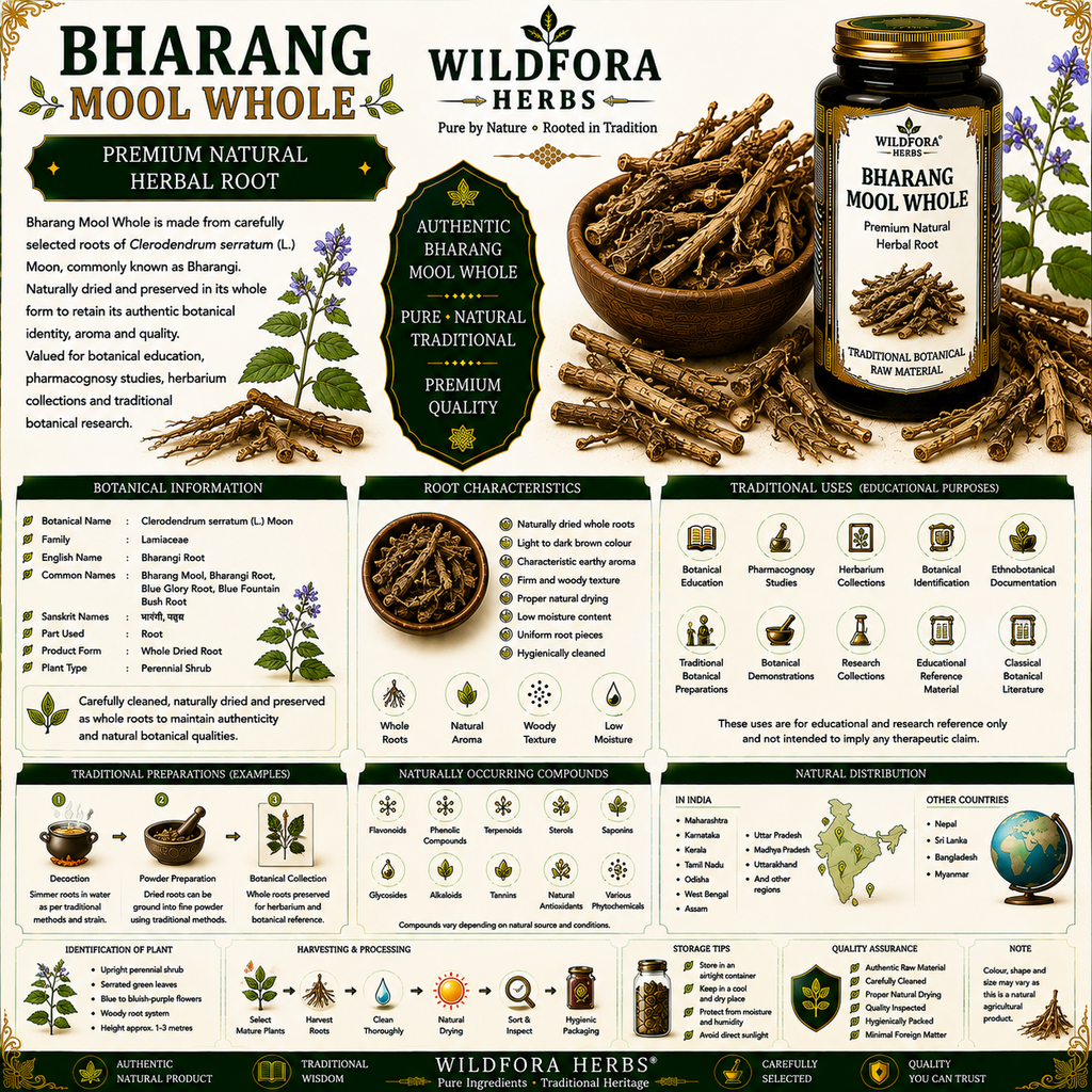 Bharang Mool Clerodendrum Serratum Whole Herbal Root
