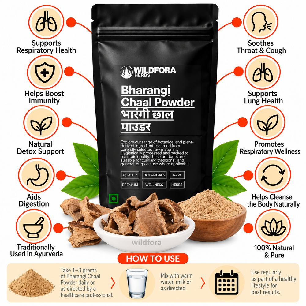 Bharangi Chaal Powder Clerodendrum Serratum | Bharangi Bark Herbal Powder Benefits