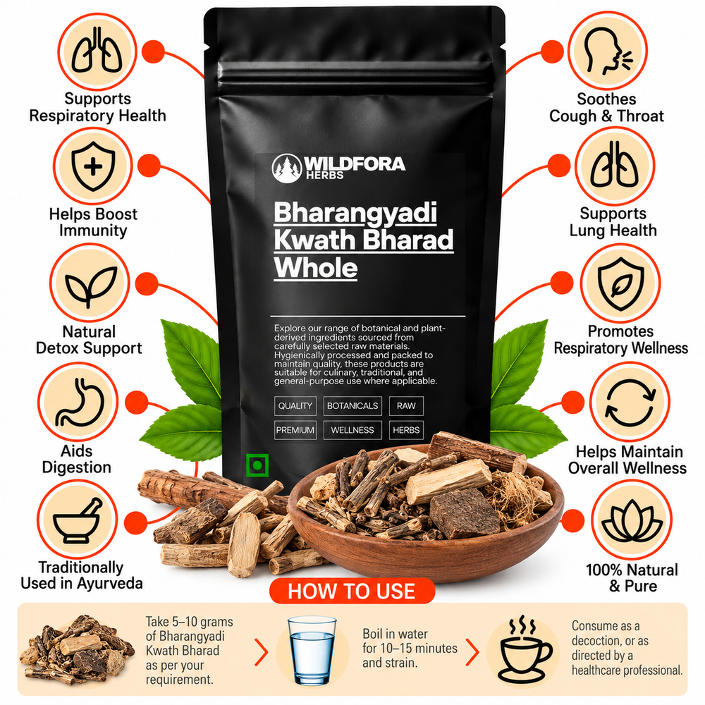 Bharangyadi Kwath Bharad Whole Herbal Decoction Mix Benefits