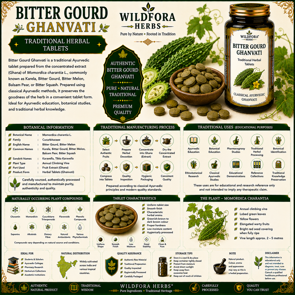 Bitter Gourd Ghanvati Tablets | Karela Ghanvati | Momordica charantia