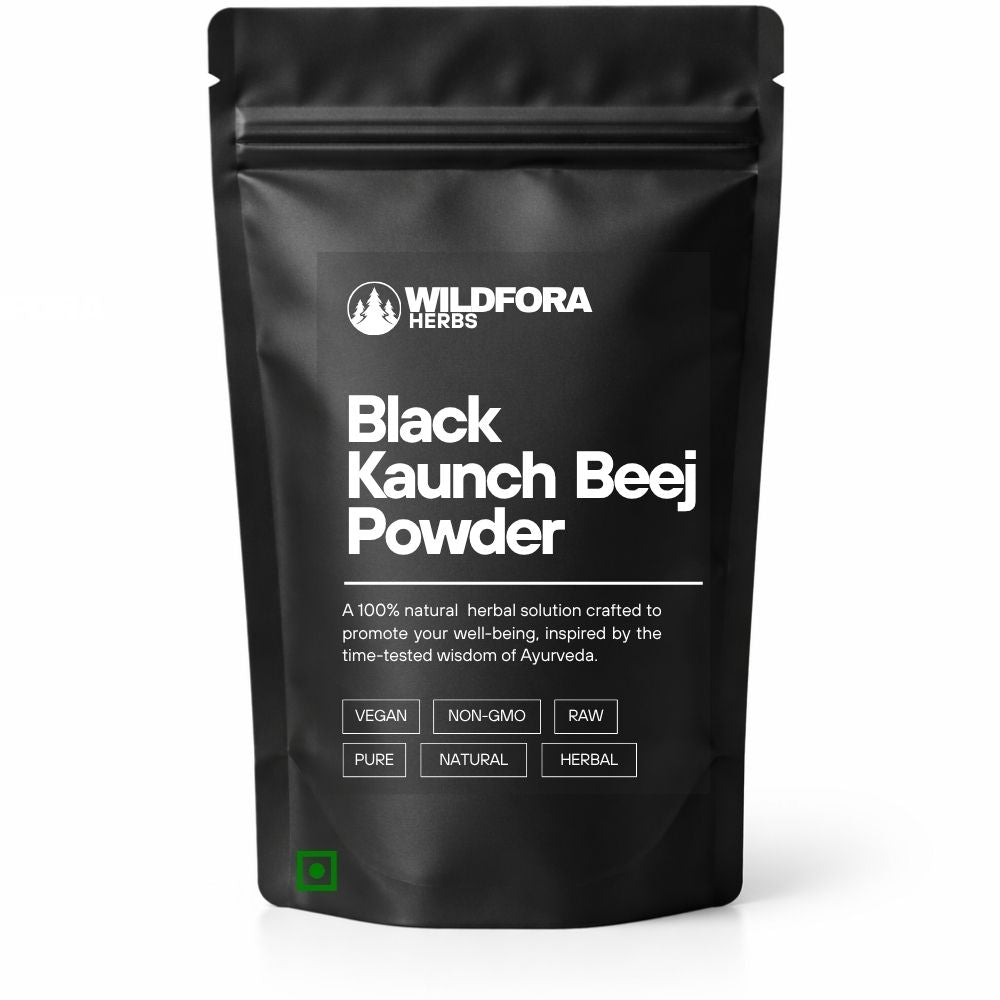 kaunch powder, mucuna pruriens, velvet bean powder, herbal powder, natural supplement, wildfora, seed powder, herbal wellness, ayurvedic powder, traditional herb