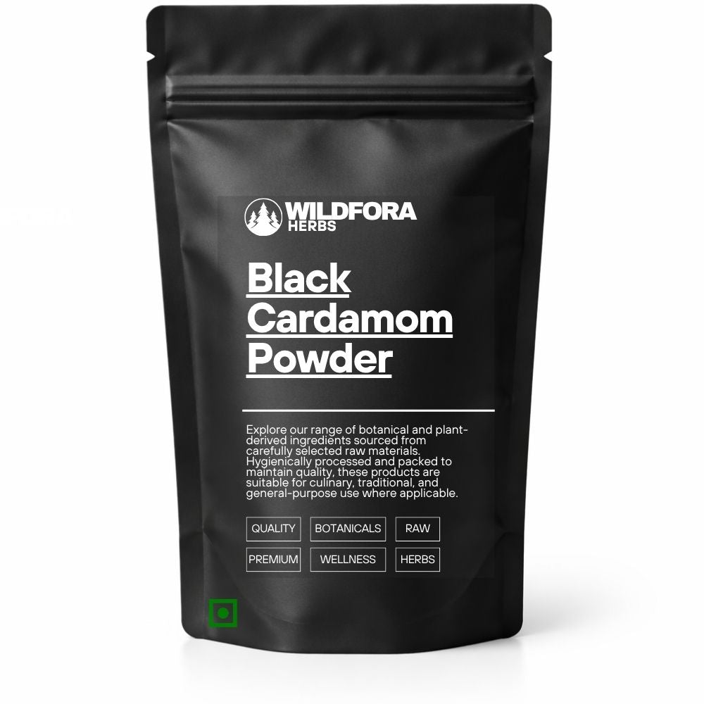 Black Cardamom Powder (Amomum subulatum) - Premium Smoky Spice Powder | Natural Culinary Ingredient