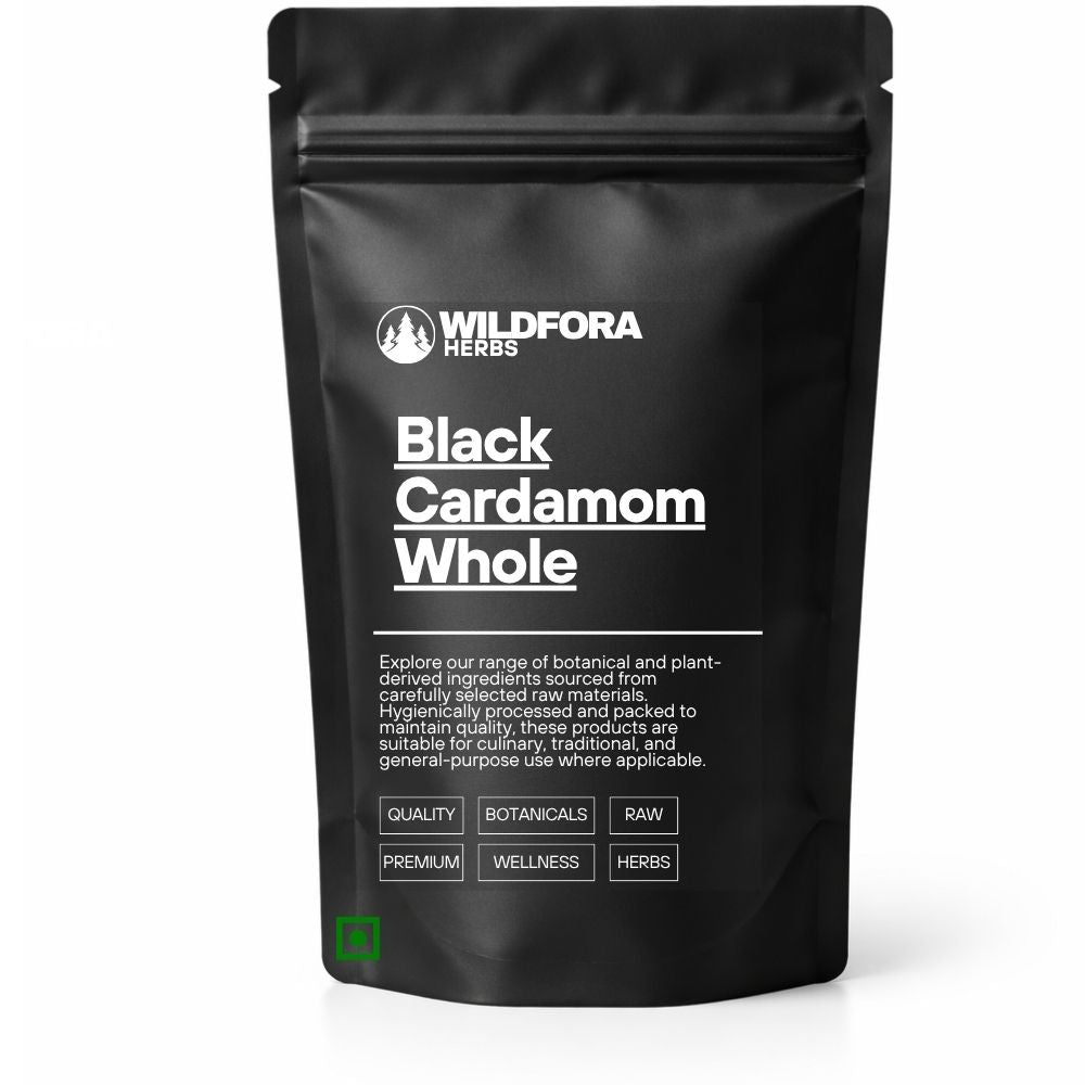 Black Cardamom Whole (Amomum subulatum) - Premium Natural Black Elaichi | Whole Culinary Spice
