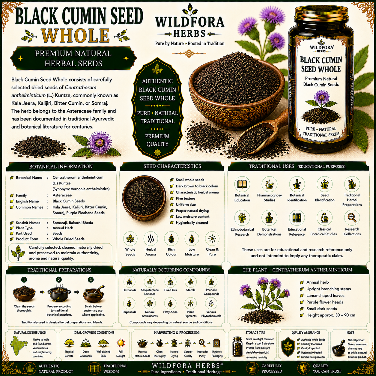 Black Cumin Seed Whole Kala Jeera Kali Jiri Natural Seeds