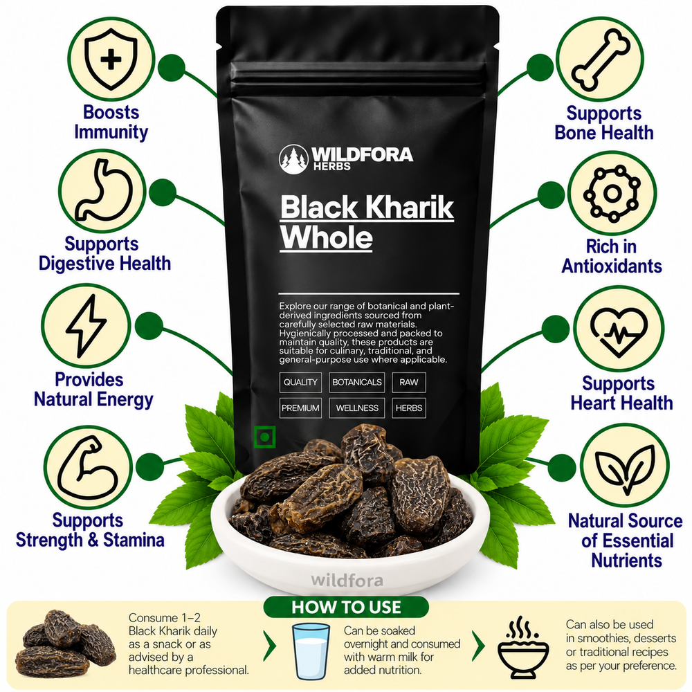 Black Kharik Whole Dried Dates Natural Sukha Khajur Benefits