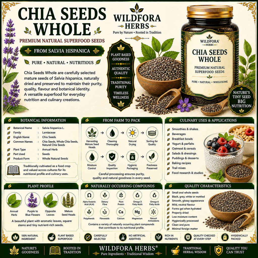 Chia Seeds Whole Salvia Hispanica Natural Superfood Seeds