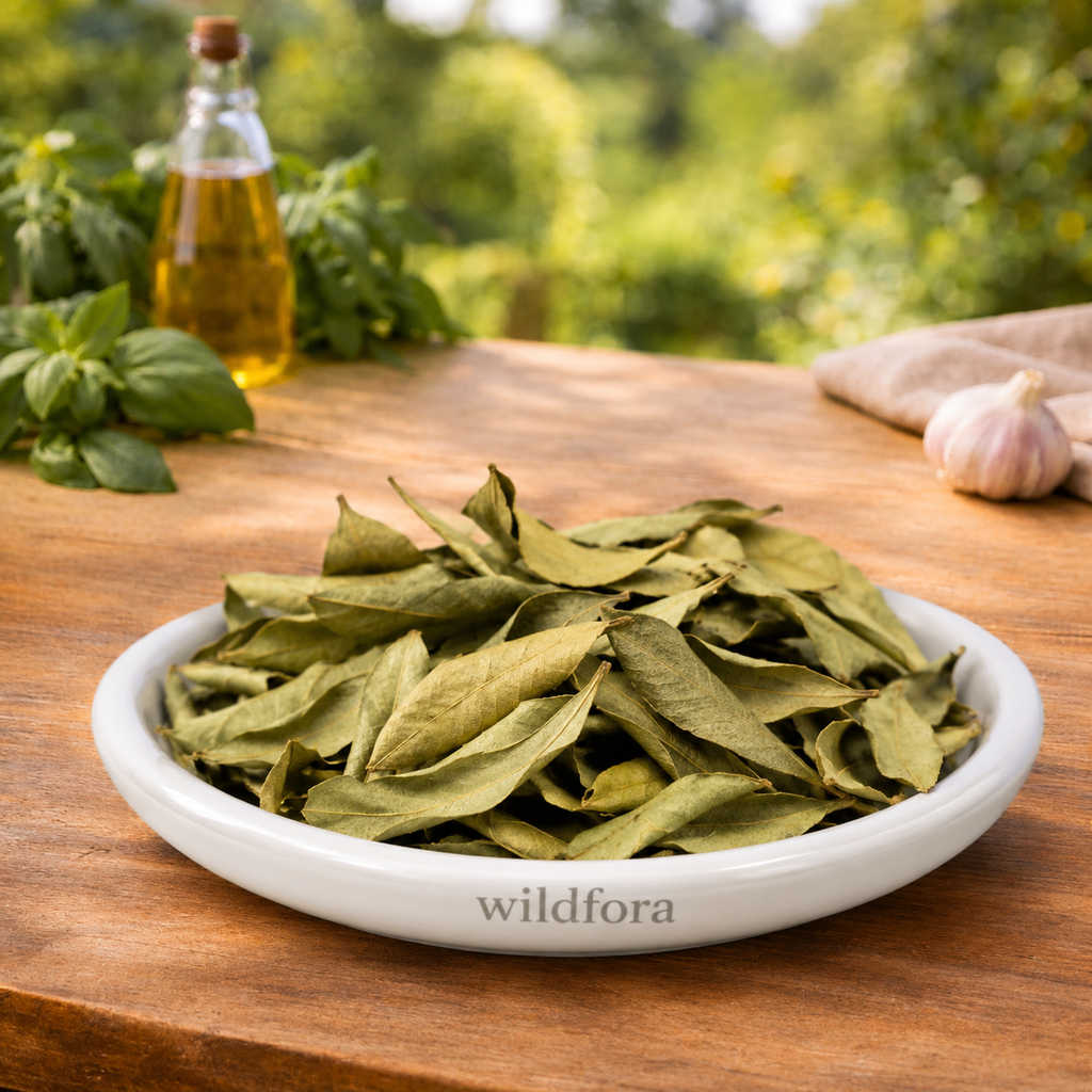 Curry Leaves Whole (Murraya koenigii) - Premium Natural Kari Patta Leaves | Food Grade Herb