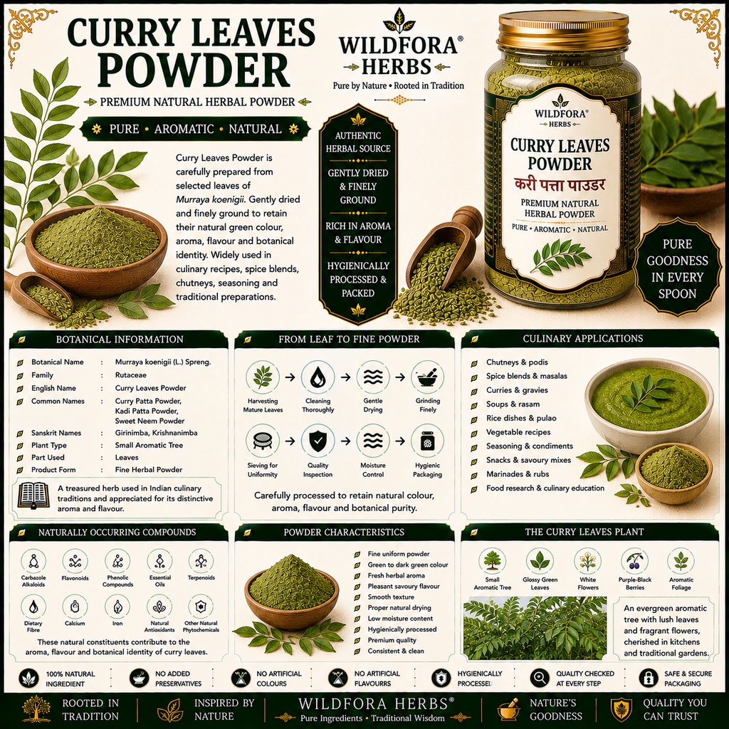 Curry Leaves Powder Murraya Koenigii | Curry Patta Herbal Powder