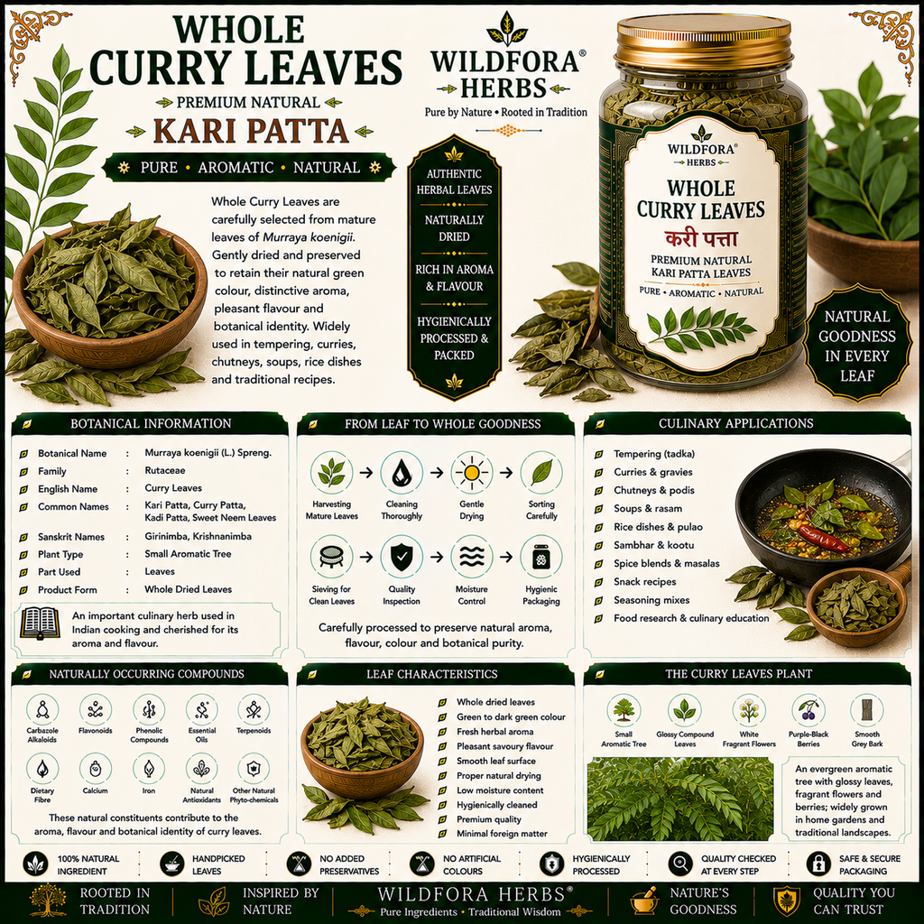 Curry Leaves Whole Murraya Koenigii Natural Kari Patta Leaves