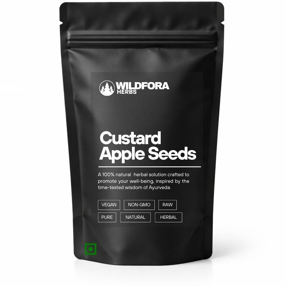 custard apple seeds, sitaphal beej, annona squamosa, wildfora herbs, natural seeds, fruit seeds, sitaphal seeds benefits, fayde, how to use sitaphal seeds, herbal seeds
