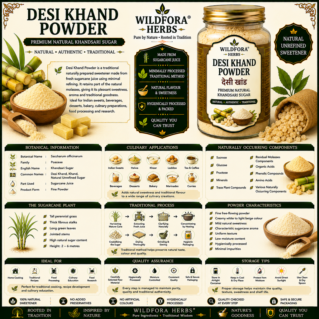 Desi Khand Powder Khandsari Sugar | Natural Unrefined Sugar