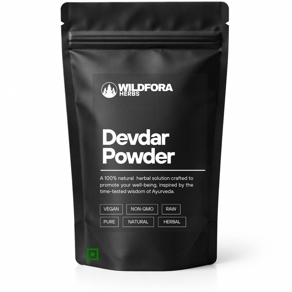devdar powder, cedrus deodara, herbal powder, natural supplement, wildfora, wood powder, herbal wellness, ayurvedic powder, traditional herb, plant powder