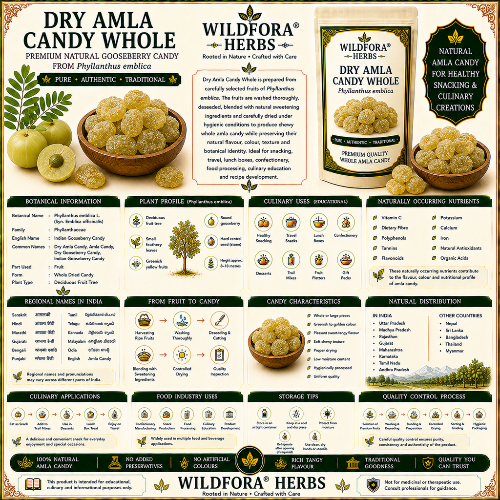 Dry Amla Candy Whole Phyllanthus Emblica Natural Gooseberry