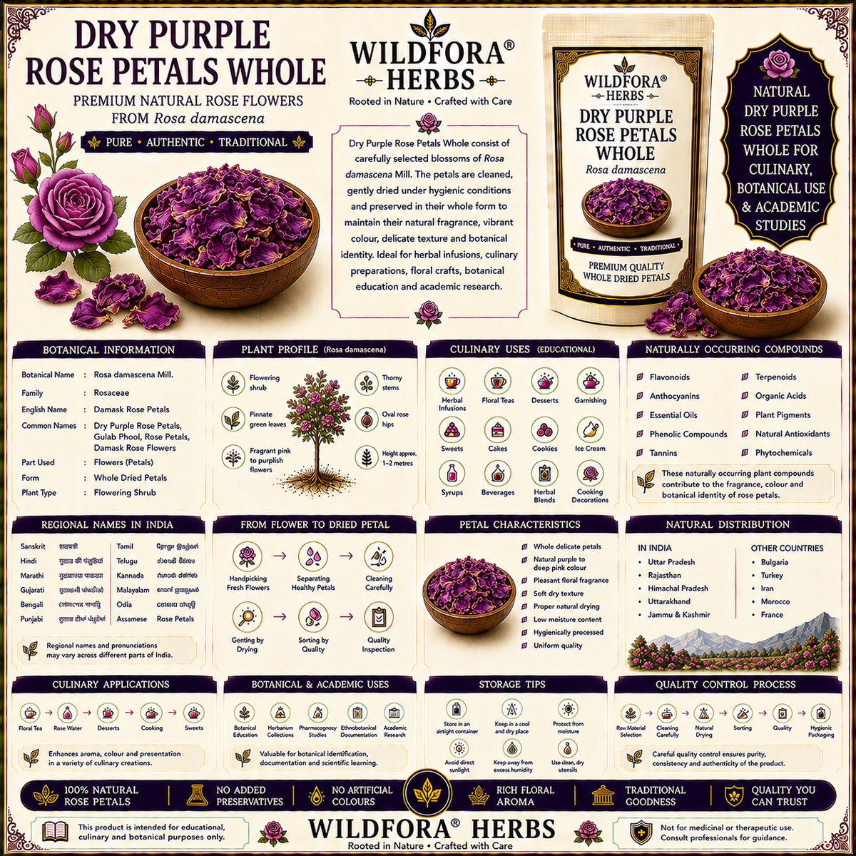 Dry Purple Rose Petals Whole Rosa Damascena Natural Rose Flowers