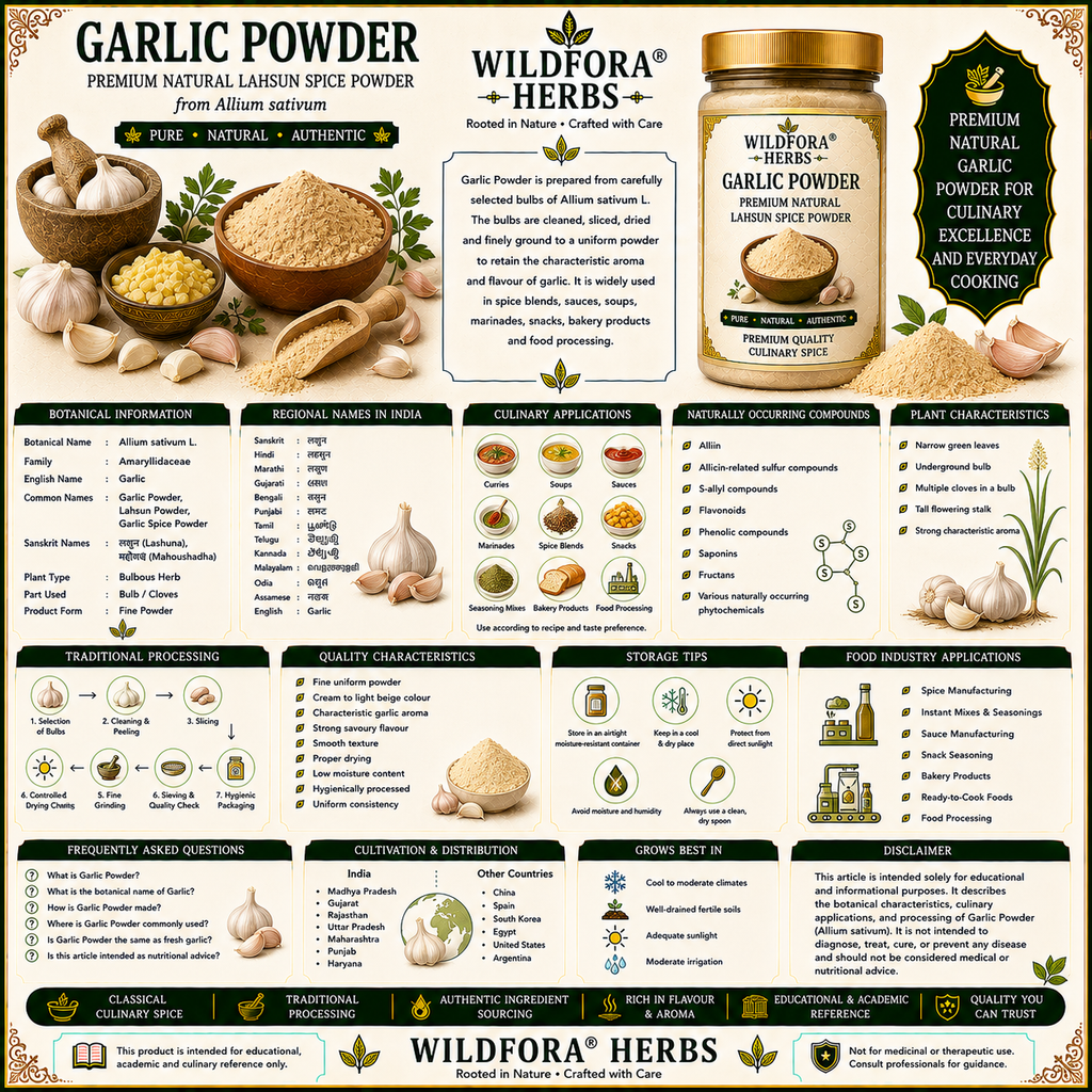 Garlic Powder Allium Sativum | Lahsun Spice Powder