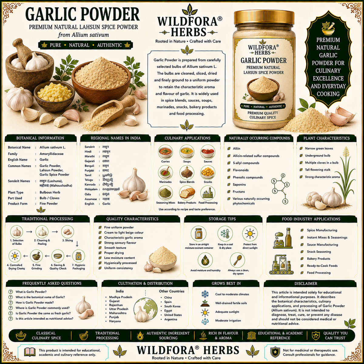 Garlic Powder Allium Sativum | Lahsun Spice Powder