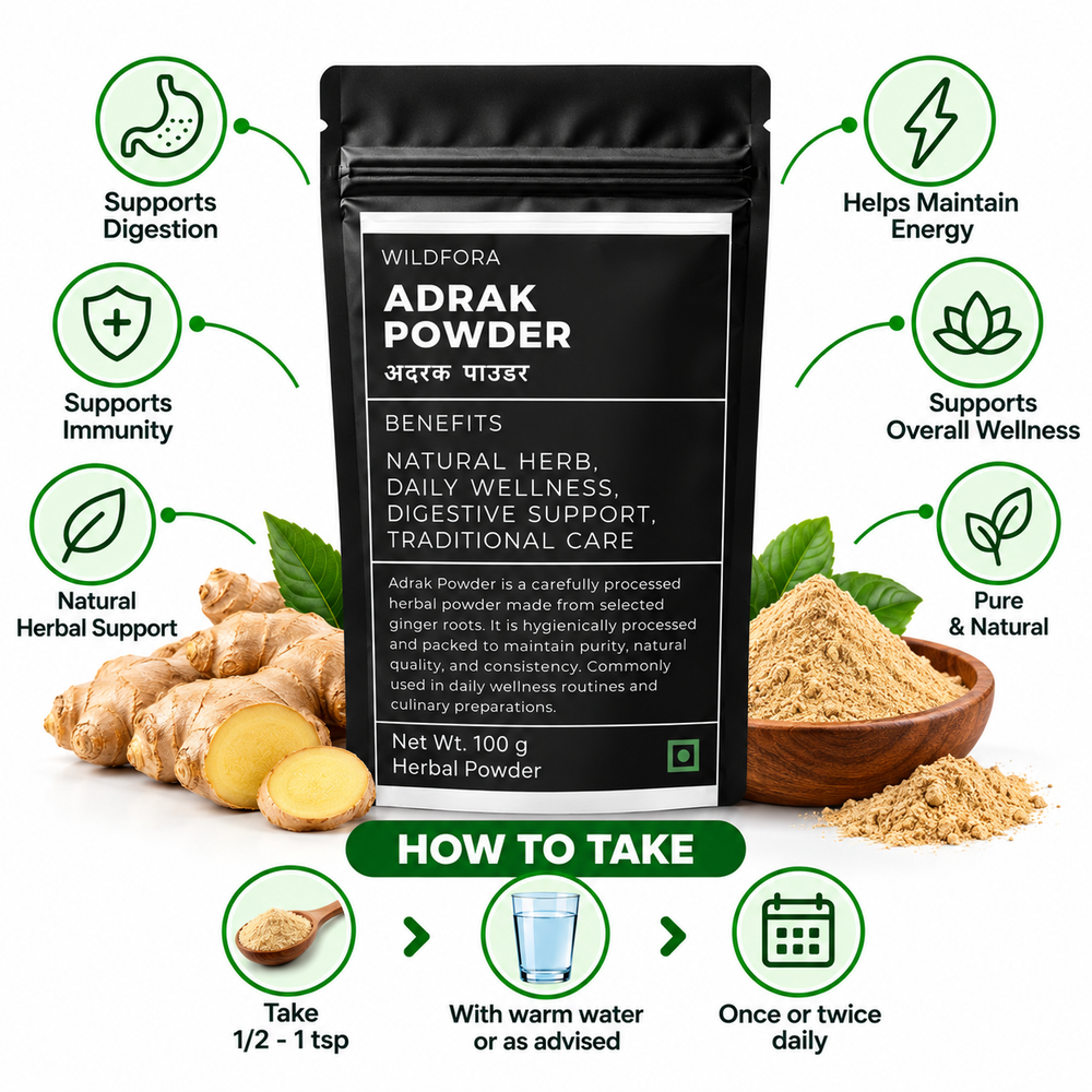 Adrak Powder Dry Ginger Powder | Sunth Churna Herbal Powder Benefits