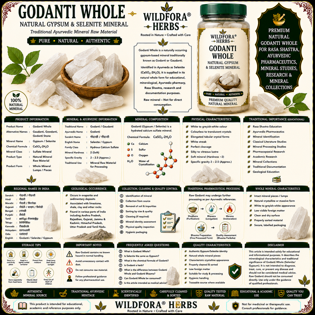 Godanti Whole Gypsum Selenite Natural Mineral Product