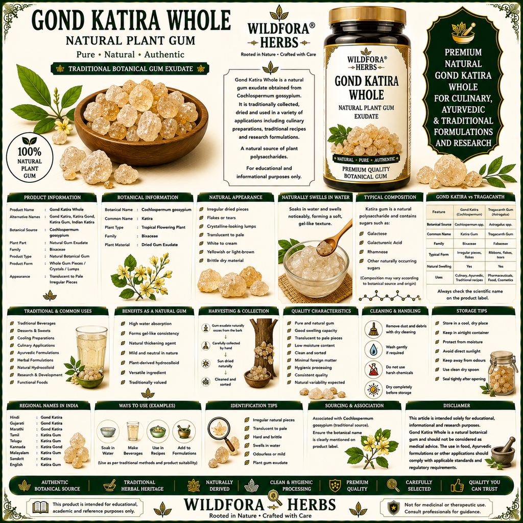 Gond Katira Whole Cochlospermum Gossypium Natural Tragacanth Gum