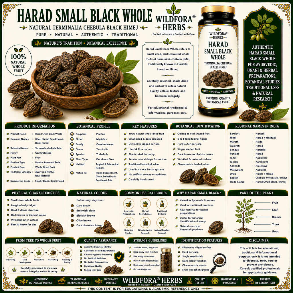Harad Small Black Whole Terminalia Chebula Natural Black Himej