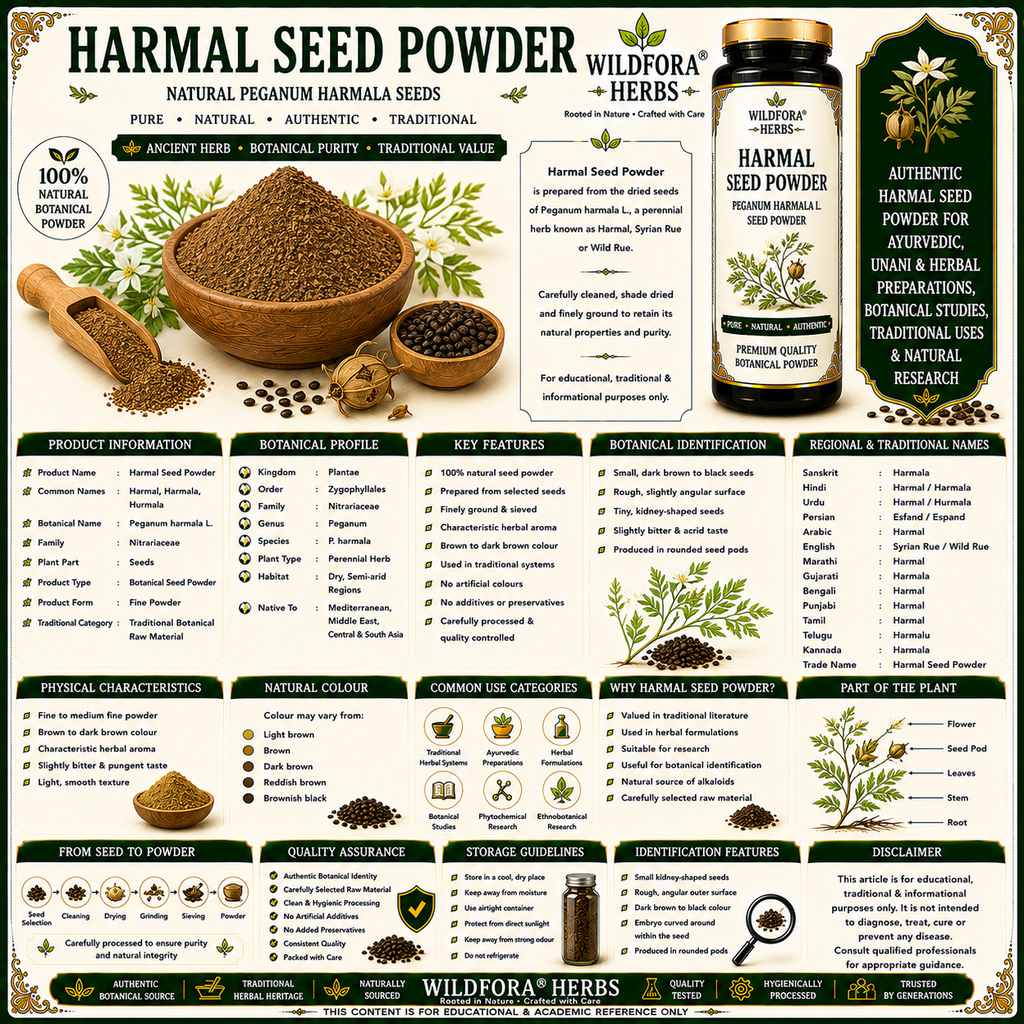 Harmal Seed Powder Peganum Harmala | Harmal Seeds Herbal Powder