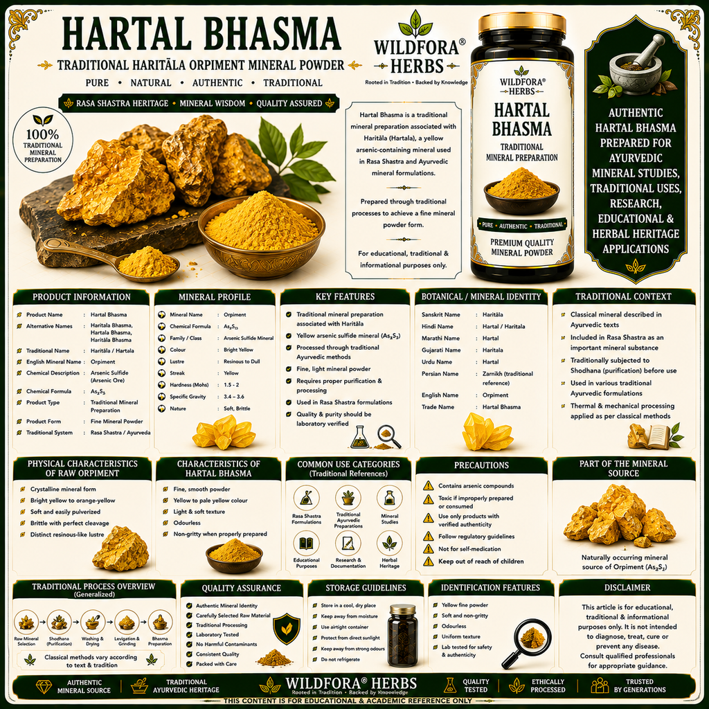 Hartal Bhasma Orpiment Mineral Powder | Traditional Bhasma