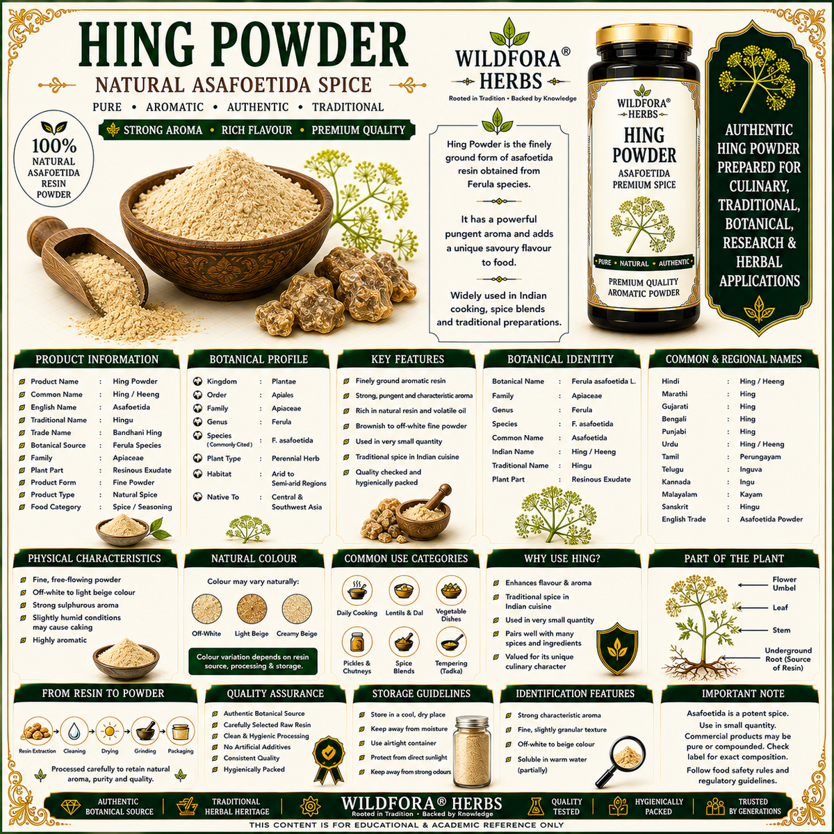 Hing Powder Asafoetida Powder | Bandhani Hing Natural Spice