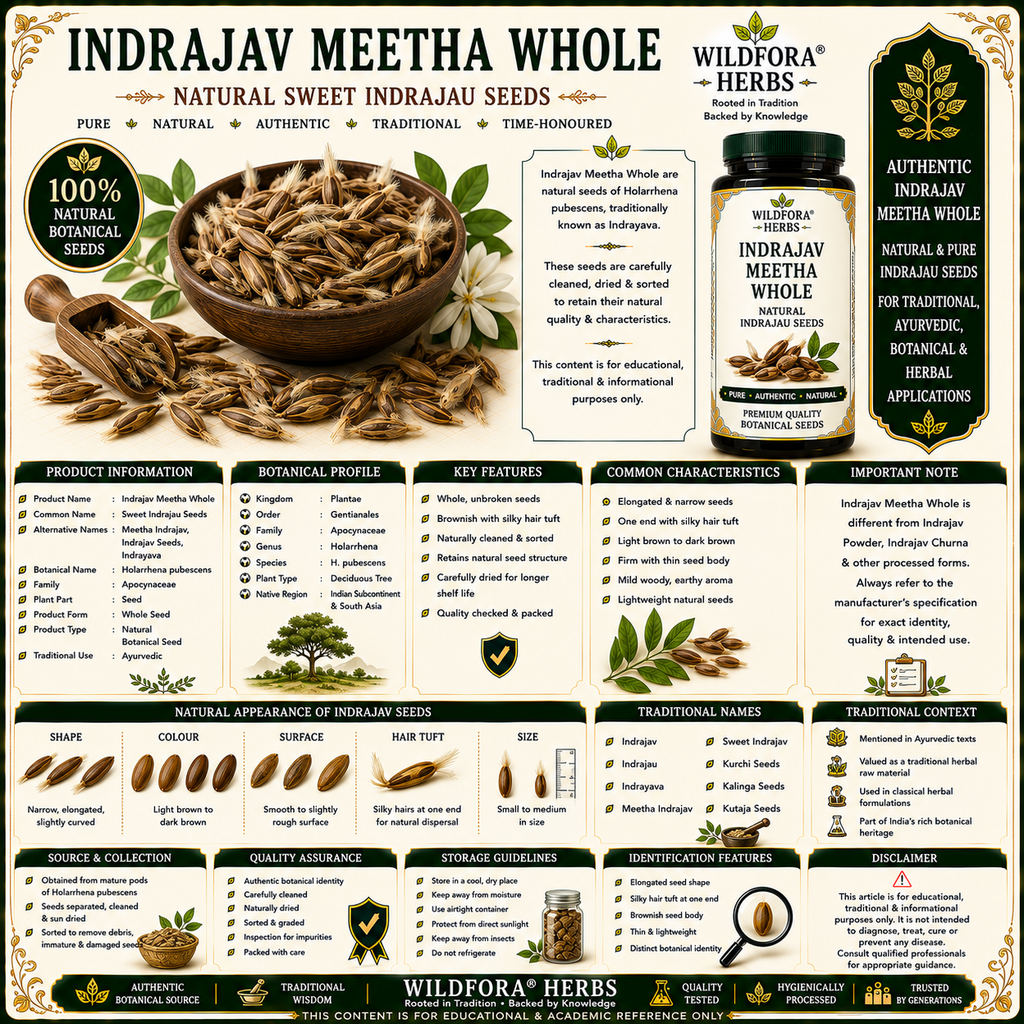 Indrajav Meetha Whole Holarrhena Pubescens Natural Sweet Indrajau Seeds