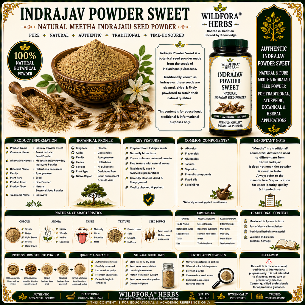 Indrajav Powder Sweet Holarrhena Pubescens | Indrajau Seed Powder