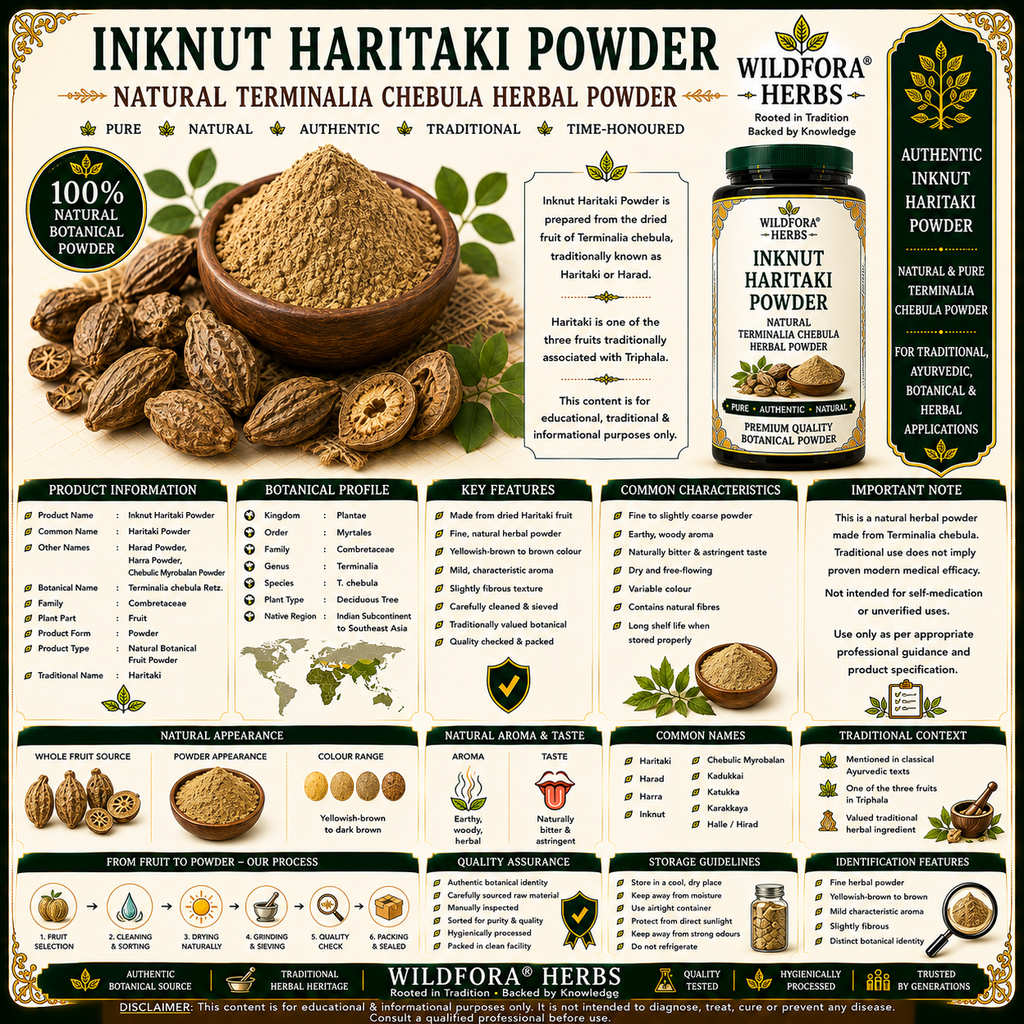 Inknut (Haritaki) Powder Terminalia Chebula | Haritaki Natural Herbal Powder