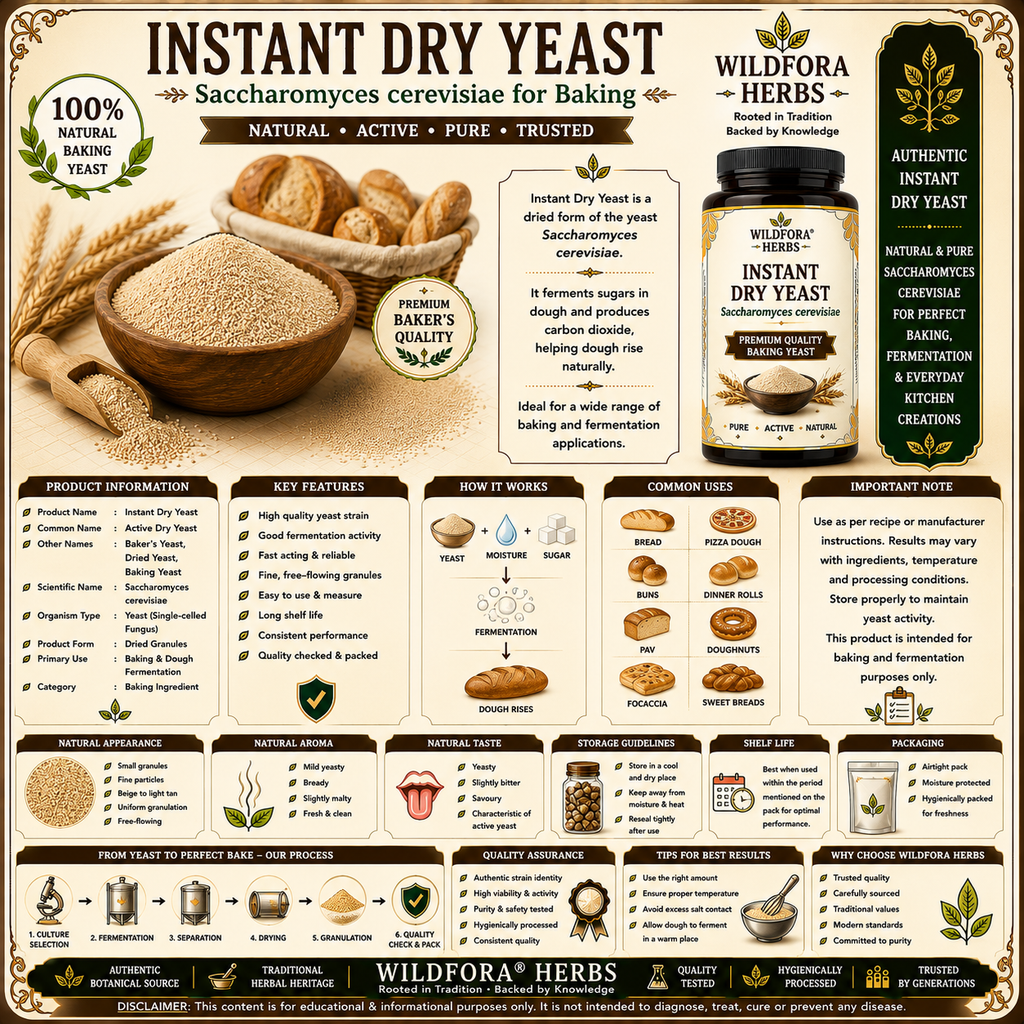 Instant Dry Yeast Active Dry Yeast Saccharomyces Cerevisiae Whole for Baking