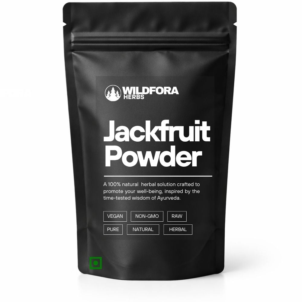 jackfruit powder, artocarpus heterophyllus, fruit powder, natural supplement, wildfora, plant powder, herbal wellness, ayurvedic powder, traditional fruit, natural powder