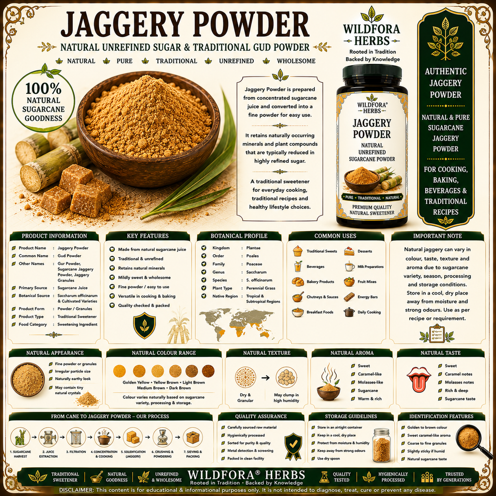 Jaggery Powder Natural Unrefined Sugar | Gud Powder
